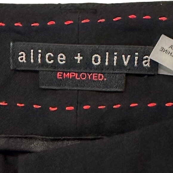 Alice & Olivia Black Silk Employed Pants - NWT - Picture 4 of 8
